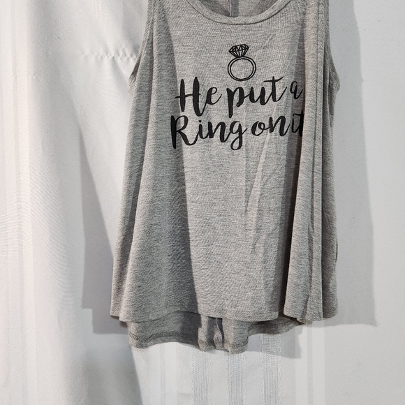ENOUGH ABOUT ME  (HE PUT A 💍 ON IT )!!!!GRAY TANKTOP SMALL - Picture 3 of 10
